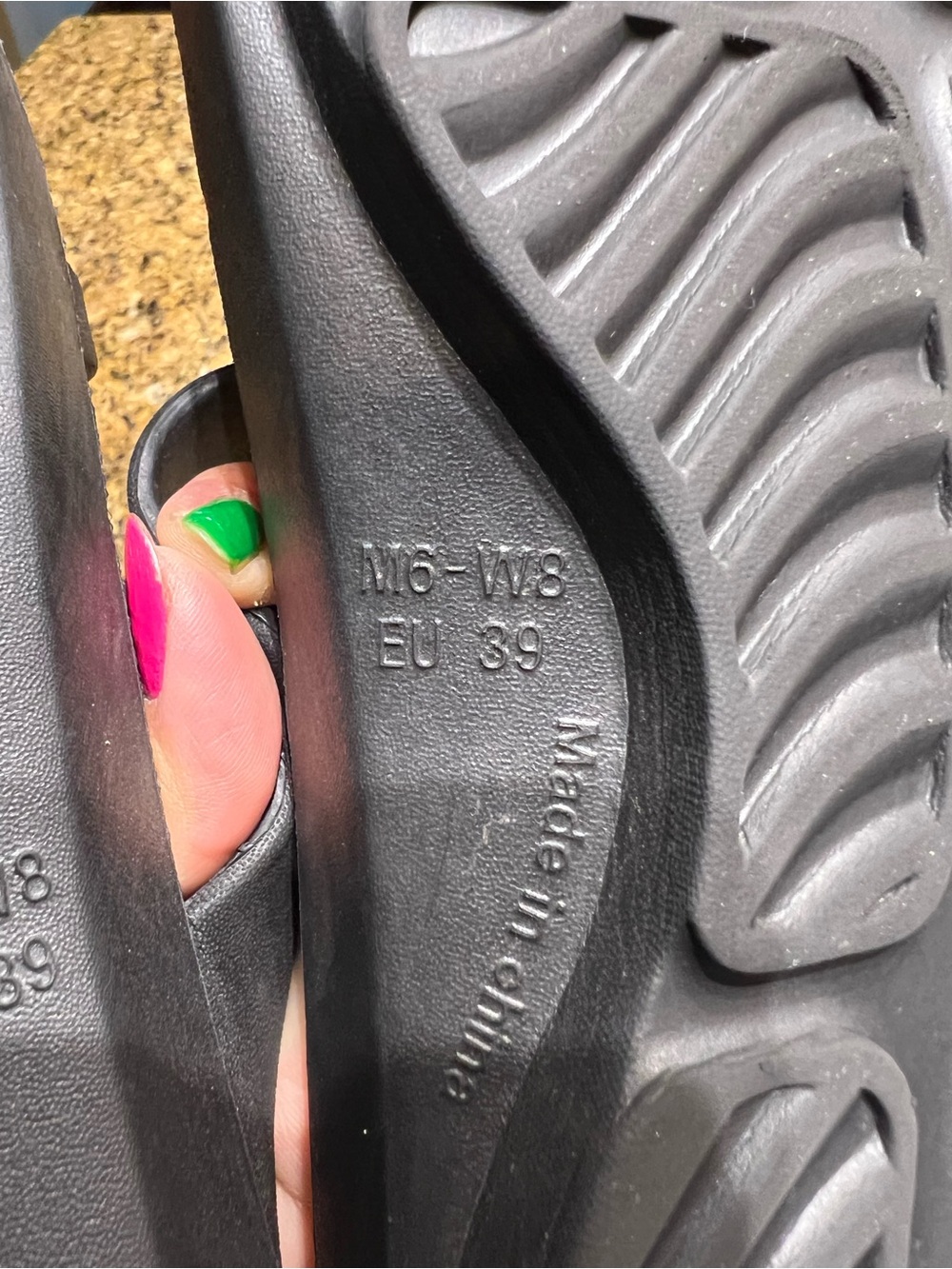Reel Legenda Black Slide Sandals with Purple Logo Accents - Picture 11 of 15